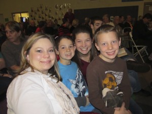 Anxiously waiting for the program to start.