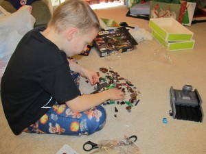 The Lego building begins!