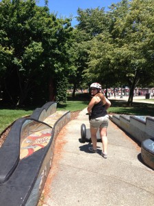 What is wrong with this picture?  Yes, you start off pushing your Segway...