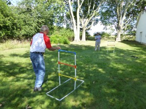 That's Grandpa Rapp playing lawn games!