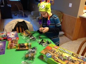 Staring his next build.  Done in two hours.