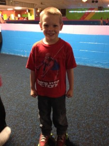 Ready to head out!  The fists show nervousness maybe?