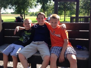 Cousins having fun at the park