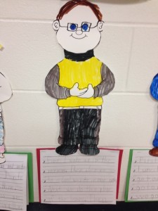 Mac had a good laugh at this guy.  Everyone had the same template, so they each had a fat head and body. :)