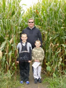 Entering the corn maze for the first time!
