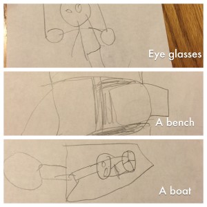 Patrick's drawings. I wonder why my team lost...