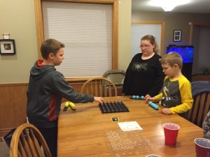A little beer pong with the cousins.